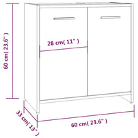 Thumbnail for Badezimmerschrank Grau Sonoma 60x33x60 cm Holzwerkstoff