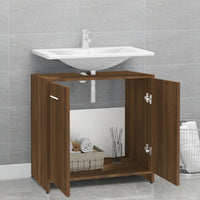 Thumbnail for Badezimmerschrank Braun Eichen-Optik 60x33x60 cm Holzwerkstoff