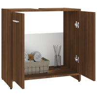 Thumbnail for Badezimmerschrank Braun Eichen-Optik 60x33x60 cm Holzwerkstoff