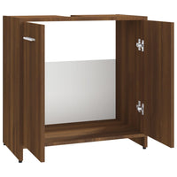 Thumbnail for Badezimmerschrank Braun Eichen-Optik 60x33x60 cm Holzwerkstoff