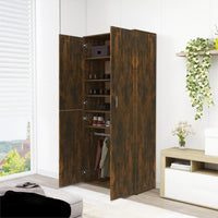 Thumbnail for Schuhschrank Räuchereiche 80x39x178 cm Holzwerkstoff