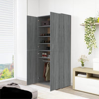Thumbnail for Schuhregal Grau Sonoma 80x39x178 cm Holzwerkstoff