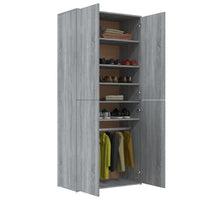 Thumbnail for Schuhregal Grau Sonoma 80x39x178 cm Holzwerkstoff