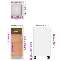 Thumbnail for Unterschrank mit Schublade Räuchereiche 30x46x81,5 cm