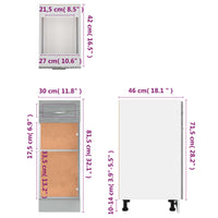 Thumbnail for Unterschrank mit Schublade Grau Sonoma 30x46x81,5 cm