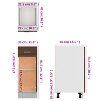 Thumbnail for Unterschrank mit Schublade Braun Eichen-Optik 30x46x81,5 cm