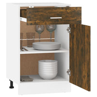 Thumbnail for Unterschrank mit Schublade Räuchereiche 50x46x81,5 cm