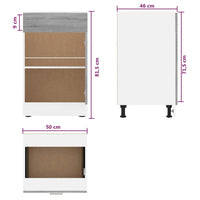 Thumbnail for Unterschrank mit Schublade Grau Sonoma 50x46x81,5 cm
