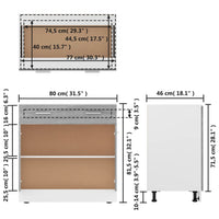 Thumbnail for Unterschrank mit Schublade Grau Sonoma 80x46x81,5 cm