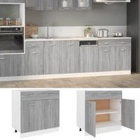 Thumbnail for Unterschrank mit Schublade Grau Sonoma 80x46x81,5 cm