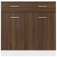 Thumbnail for Unterschrank mit Schublade Braun Eiche-Optik 80x46x81,5 cm
