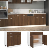 Thumbnail for Unterschrank mit Schublade Braun Eiche-Optik 80x46x81,5 cm