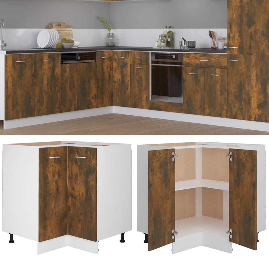 Küchenschrank Räuchereiche 75,5x75,5x80,5 cm Holzwerkstoff