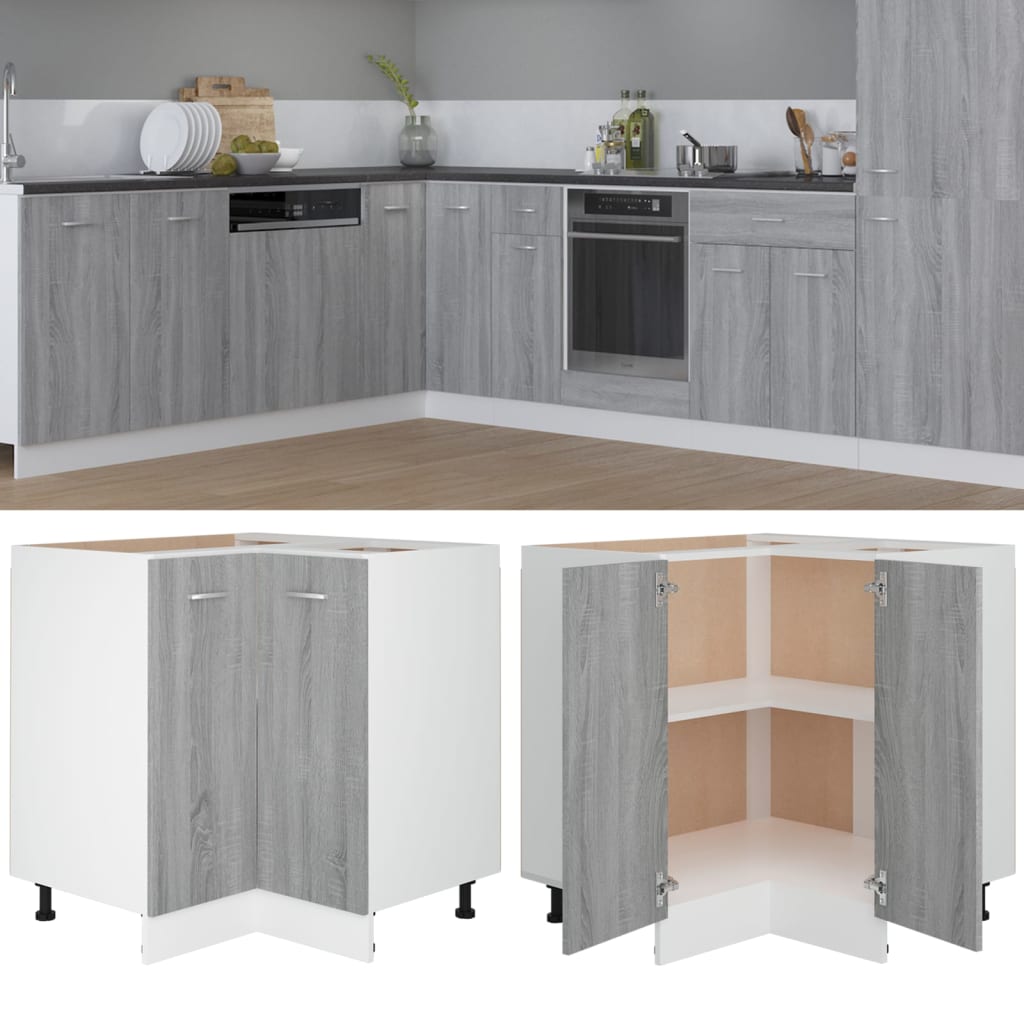 Küchenschrank Grau Sonoma 75,5x75,5x80,5 cm Holzwerkstoff