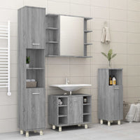 Thumbnail for Badezimmerschrank Grau Sonoma 30x30x95 cm Holzwerkstoff