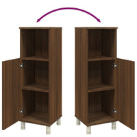 Thumbnail for Badezimmerschrank Braun Eiche 30x30x95 cm Holzwerkstoff