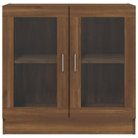 Thumbnail for Vitrinenschrank Braun Eichen-Optik 82,5x30,5x80cm Holzwerkstoff