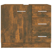 Thumbnail for Waschbeckenschrank Räuchereiche 63x30x54 cm Holzwerkstoff