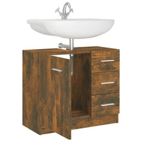 Thumbnail for Waschbeckenschrank Räuchereiche 63x30x54 cm Holzwerkstoff