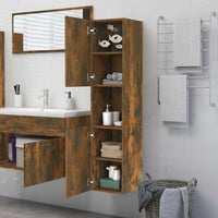 Thumbnail for Badezimmerschrank Räuchereiche 30x30x130 cm Holzwerkstoff
