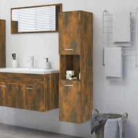 Thumbnail for Badezimmerschrank Räuchereiche 30x30x130 cm Holzwerkstoff