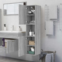 Thumbnail for Badezimmerschrank Grau Sonoma 30x30x130 cm Holzwerkstoff