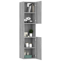 Thumbnail for Badezimmerschrank Grau Sonoma 30x30x130 cm Holzwerkstoff