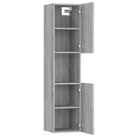 Thumbnail for Badezimmerschrank Grau Sonoma 30x30x130 cm Holzwerkstoff