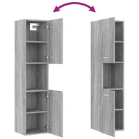 Thumbnail for Badezimmerschrank Grau Sonoma 30x30x130 cm Holzwerkstoff