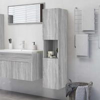 Thumbnail for Badezimmerschrank Grau Sonoma 30x30x130 cm Holzwerkstoff