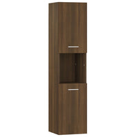 Thumbnail for Badezimmerschrank Braun Eiche 30x30x130 cm Holzwerkstoff
