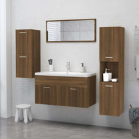 Thumbnail for Badezimmerschrank Braun Eiche 30x30x130 cm Holzwerkstoff