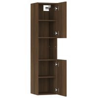 Thumbnail for Badezimmerschrank Braun Eiche 30x30x130 cm Holzwerkstoff