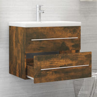Thumbnail for Waschbeckenschrank Räuchereiche 60x38,5x48 cm Holzwerkstoff
