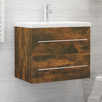 Thumbnail for Waschbeckenschrank Räuchereiche 60x38,5x48 cm Holzwerkstoff