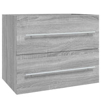 Thumbnail for Waschbeckenschrank Grau Sonoma 60x38,5x48 cm Holzwerkstoff