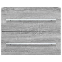 Thumbnail for Waschbeckenschrank Grau Sonoma 60x38,5x48 cm Holzwerkstoff
