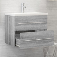Thumbnail for Waschbeckenschrank Grau Sonoma 60x38,5x48 cm Holzwerkstoff