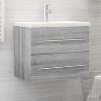 Thumbnail for Waschbeckenschrank Grau Sonoma 60x38,5x48 cm Holzwerkstoff