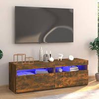 Thumbnail for TV-Schrank mit LED-Leuchten Räuchereiche 120x35x40 cm