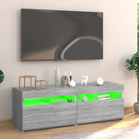 Thumbnail for TV-Schrank mit LED-Leuchten Grau Sonoma 120x35x40 cm