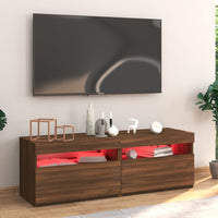 Thumbnail for TV-Schrank mit LED-Leuchten Braun Eichen-Optik 120x35x40 cm