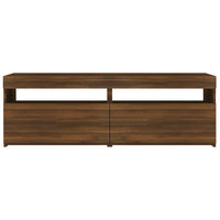 Thumbnail for TV-Schrank mit LED-Leuchten Braun Eichen-Optik 120x35x40 cm