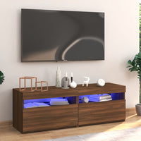 Thumbnail for TV-Schrank mit LED-Leuchten Braun Eichen-Optik 120x35x40 cm