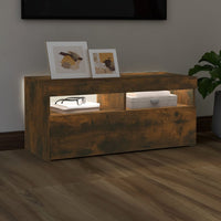 Thumbnail for TV-Schrank mit LED-Leuchten Räuchereiche 90x35x40 cm