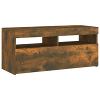 Thumbnail for TV-Schrank mit LED-Leuchten Räuchereiche 90x35x40 cm