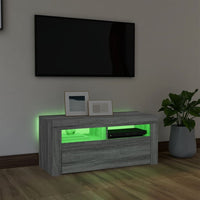 Thumbnail for TV-Schrank mit LED-Leuchten Grau Sonoma 90x35x40 cm