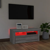 Thumbnail for TV-Schrank mit LED-Leuchten Grau Sonoma 90x35x40 cm