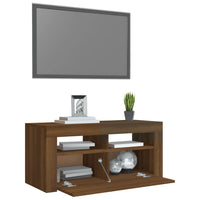 Thumbnail for TV-Schrank mit LED-Leuchten Braun Eichen-Optik 90x35x40 cm