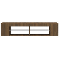 Thumbnail for TV-Schrank mit LED-Leuchten Braun Eiche 135x39x30 cm